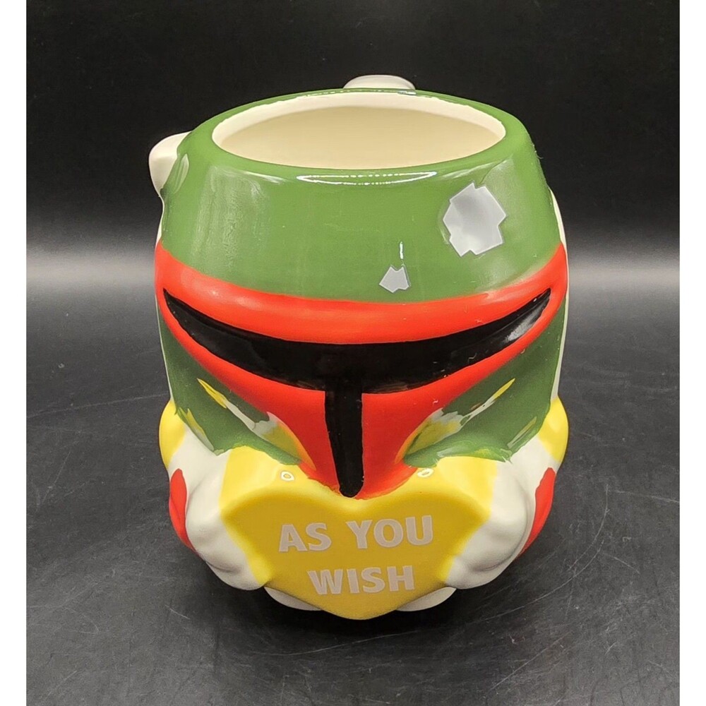 Star Wars Boba Fett 15oz Coffee Mug Heart As You Wish VALENTINES Cup NEW 2022